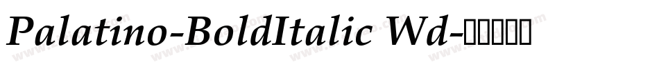 Palatino-BoldItalic Wd字体转换